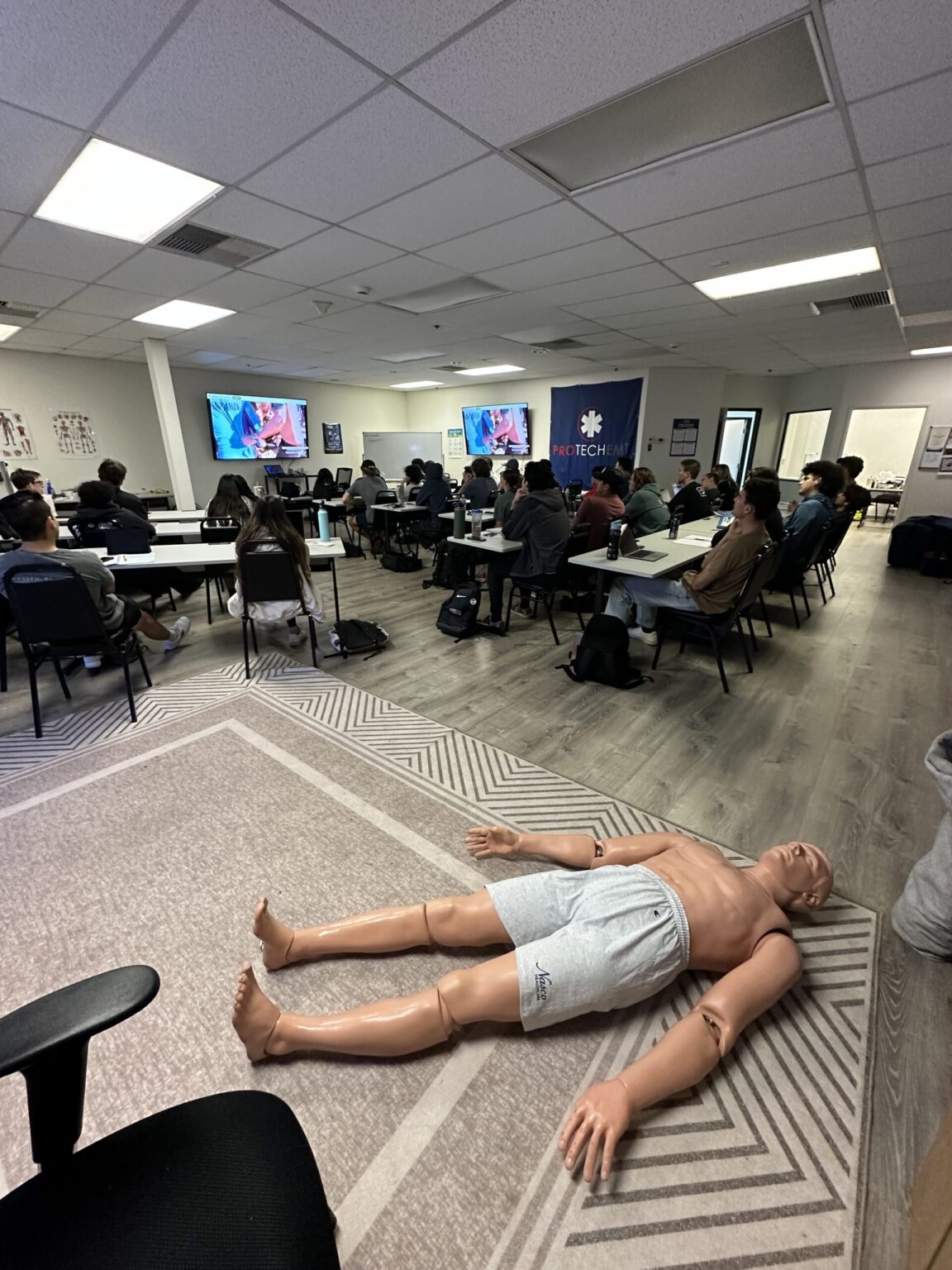inside a training classroom