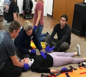 students in an emt training class in orange county